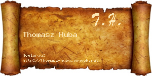 Thomasz Huba névjegykártya